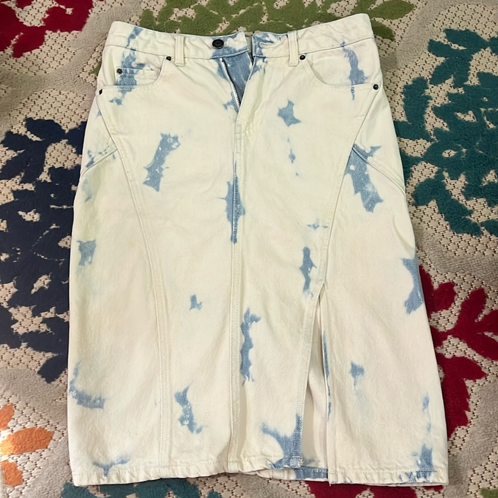 Midlength Denim Skirt
